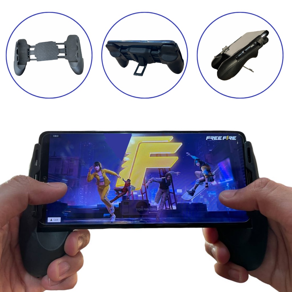 Manette Mobile PUBG Manette 6 Boutons Pour Smartphone - Gâchettes Pour PUBG Mobile, Call Of Duty | Plug & Play, Compatible IOS/Android Manette Telephone