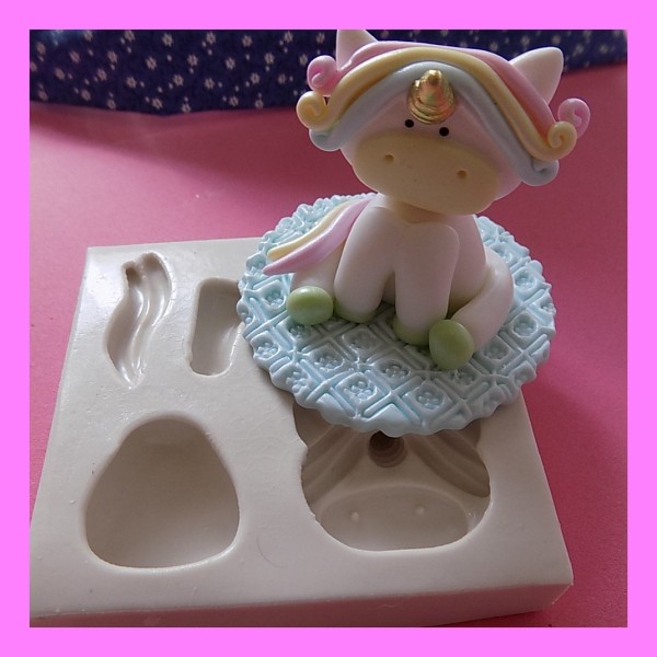 Molde De Silicone Unicórnio 3D Molde Para Confeitaria Molde Para Biscuit 112