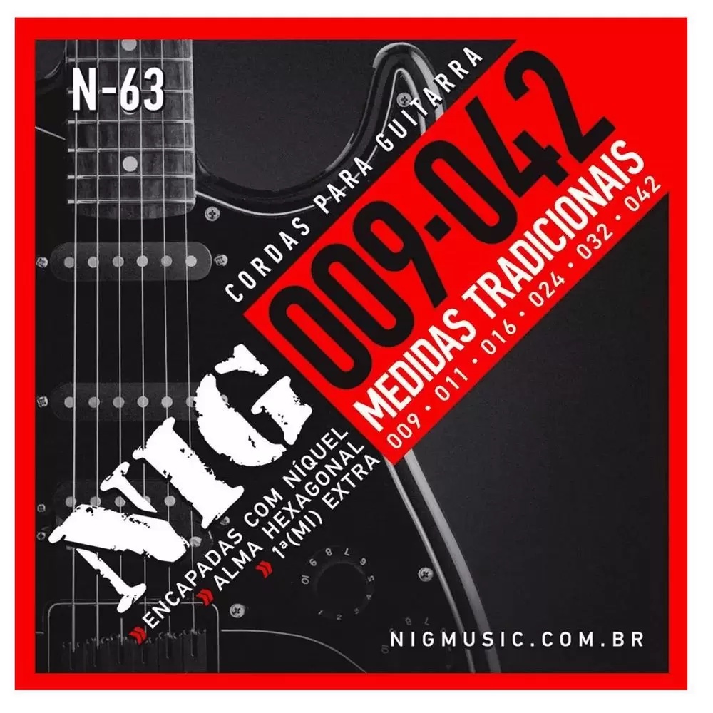 Encordamento NIG Para Guitarra Elétrica .009 N63