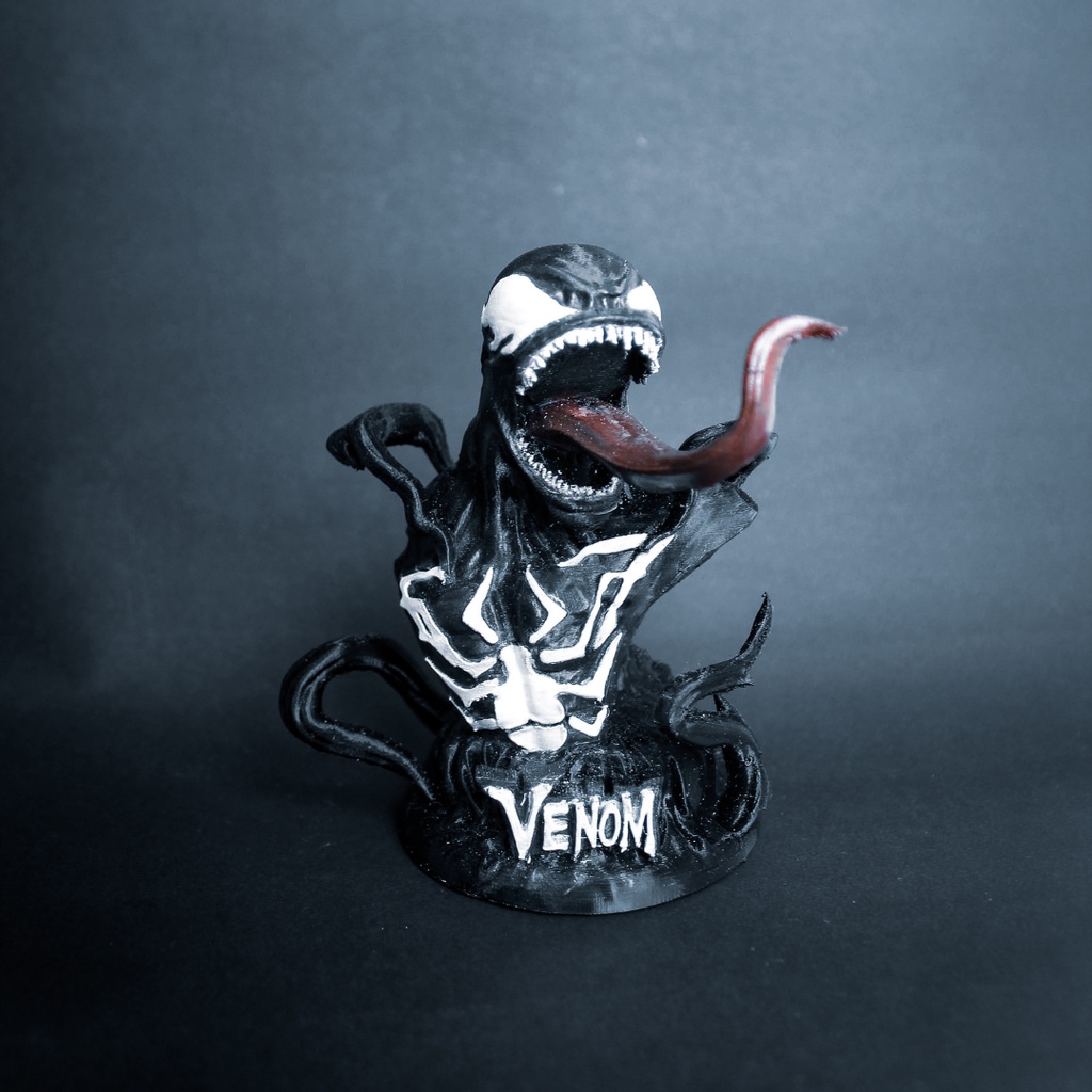 Estátua Venom busto decorativo - boneco marvel