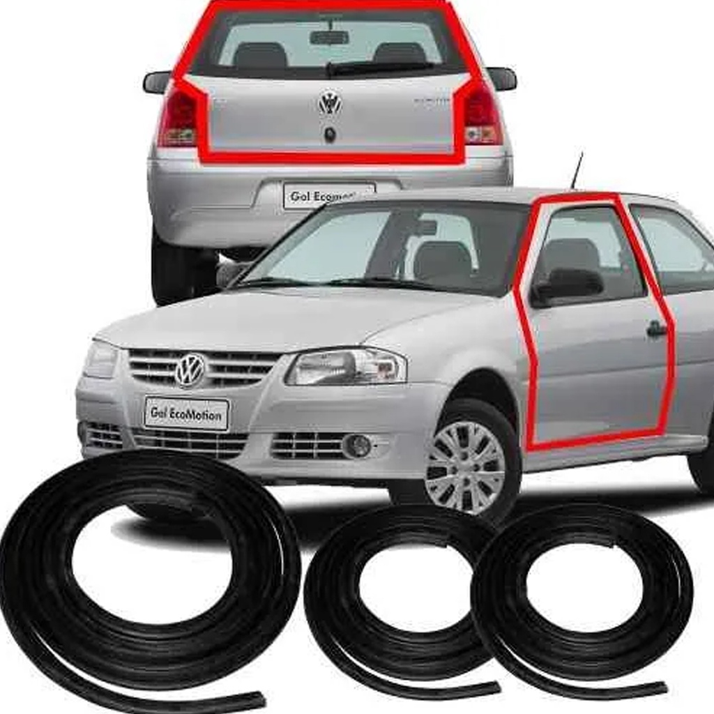 Kit Borracha Porta E Porta Malas Gol G2 G3 G4 2 Portas