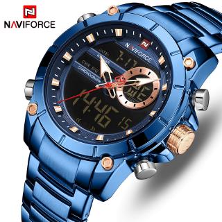 Relógio masculino NAVIFORCE Quartz Design Sport Impermeável Aço Inoxidável