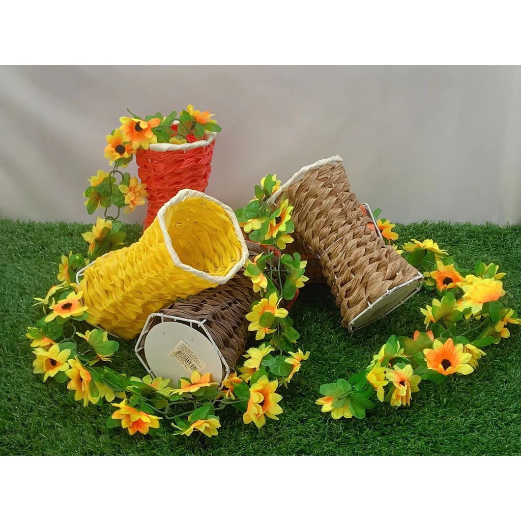 Vaso vime/ fibra 7cm Grande Cachepot para decoração de casa para compor vasos, arranjos e decorar a sua casa, banheiro casamento/ noivado/ noiva/ festa