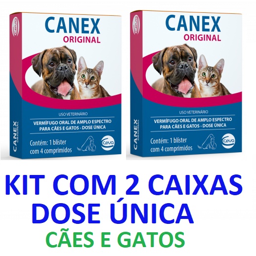 Canex Original Vermifugo De Caes E Gatos Remedio para Verme Shopee Brasil
