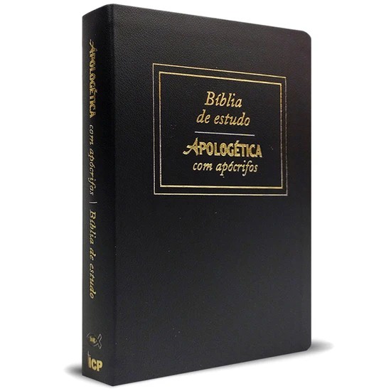 Bíblia de Estudo Apologética com Apócrifos | Luxo Preta