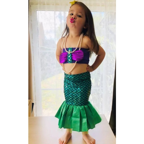 Fantasia Infantil Ariel Pequena Sereia Aniversário | Shopee Brasil