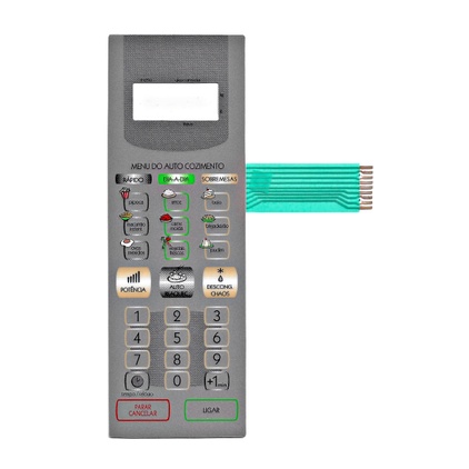 MEMBRANA TECLADO PARA MICROONDAS PANASONIC NNST 358 PICCOLO CINZA