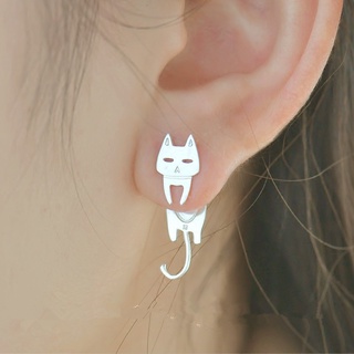Nova Moda Gato Fofo Brinco De Peixe Para Mulher Brincos Assimétricos De Cura Elegante Jóias Presente De Festa De Aniversário