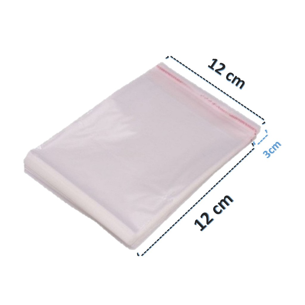 Saco Adesivado Plastico Transparente 12x12 C/ 100 Unidades