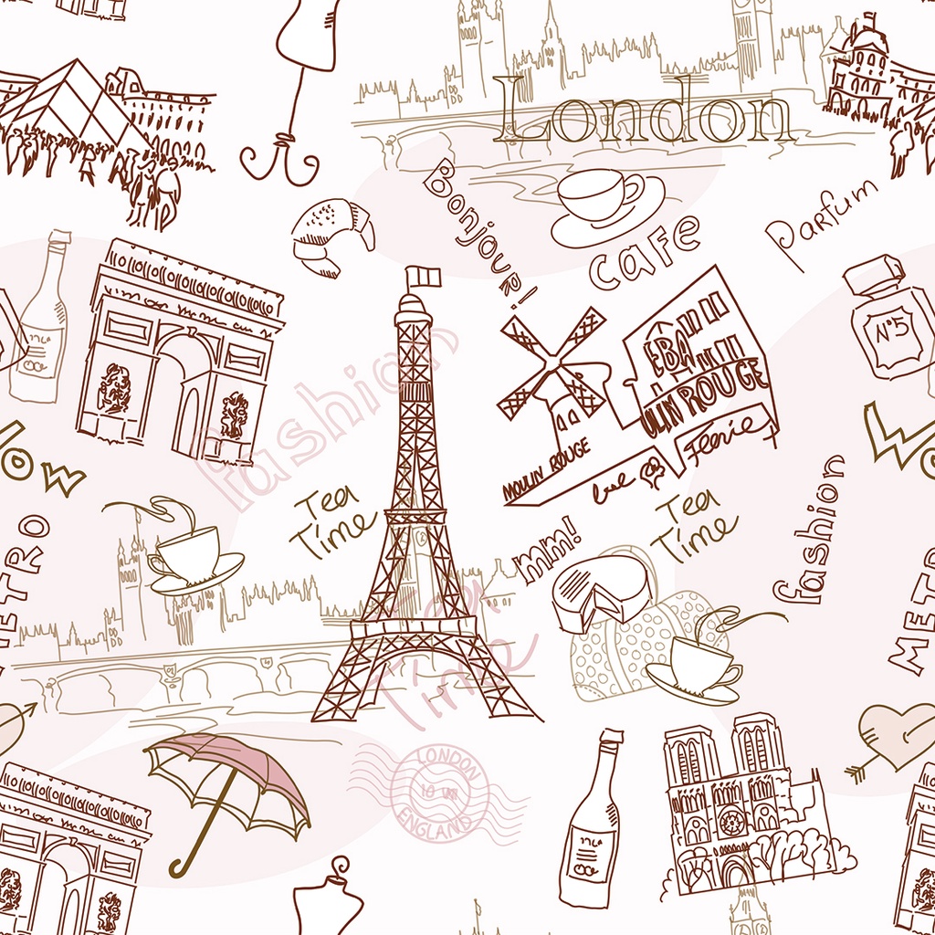 Papel De Parede Paris Adesivo Torre Eiffel Cantinho do Café Adesivo Lavável Rolo de 3 Metros
