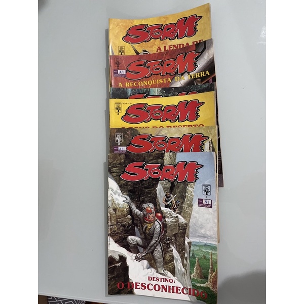 Kit promocional lote gibi Hq Storn Ano 1989  n 1, 2, 3, 4, 5 e 7 Editora Abril gibi hq revista