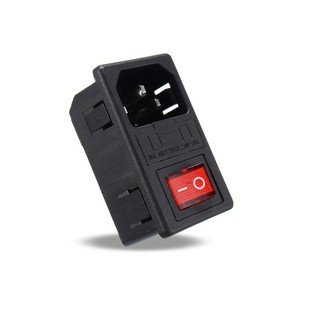 Tomada Chave On/off Ac Painel Iec 320 C14 C/ Porta Fusivel Para PCB Prototipo Esp8266 Arduino
