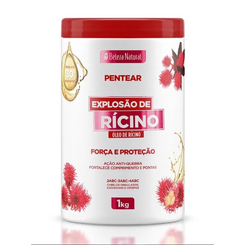 Explosão De Ricino Creme De Pentear Beleza Natural 1Kg