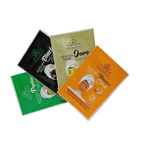 Kit 4 Máscaras Faciais em Sachê + 1 Máscara Facial Bisnaga + Água Micelar Natu Charm
