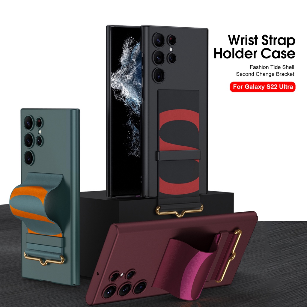 Capa De Celular GKK De Couro + PC Resistente Com Suporte Para Samsung
