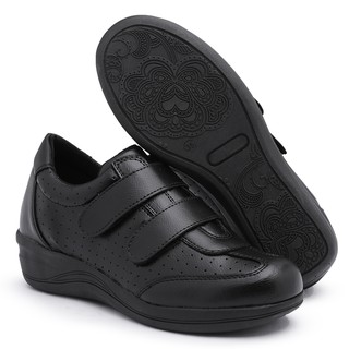 Sapatênis Feminino Casual Preto Ortopédico Para Esporão, Fascite E Dores Nos Pés
