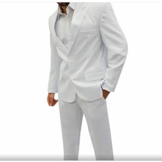 Terno Branco Luxuoso -(palitó+calça+cabide+capa Protetora) em Oferta na Shopee