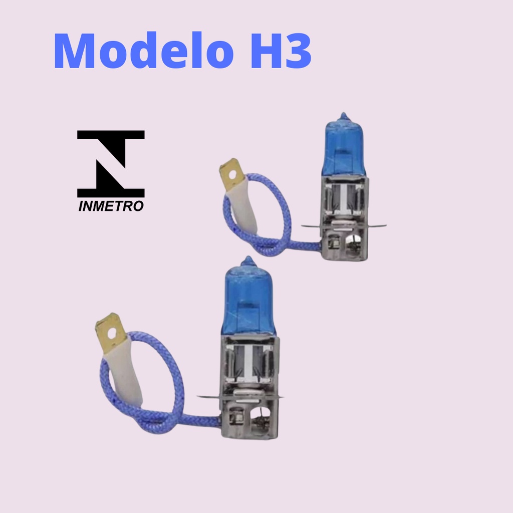 Par Lâmpada H3 Farol Super Branca 12V 55W selo INMETRO Envio Rapido em Oferta na Shopee
