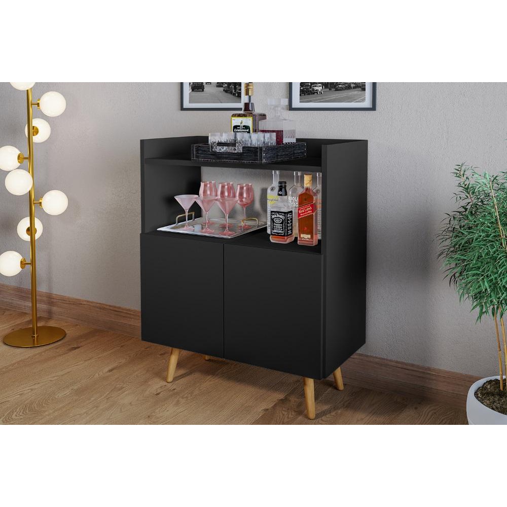 Aparador Buffet Retrô Sala Suiça 2 Portas Pes Palito em Oferta na Shopee