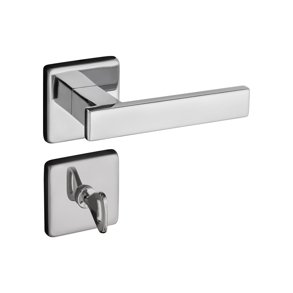 Fechadura de Banheiro Pado Concept 408 Roseta Quadrada Cromada