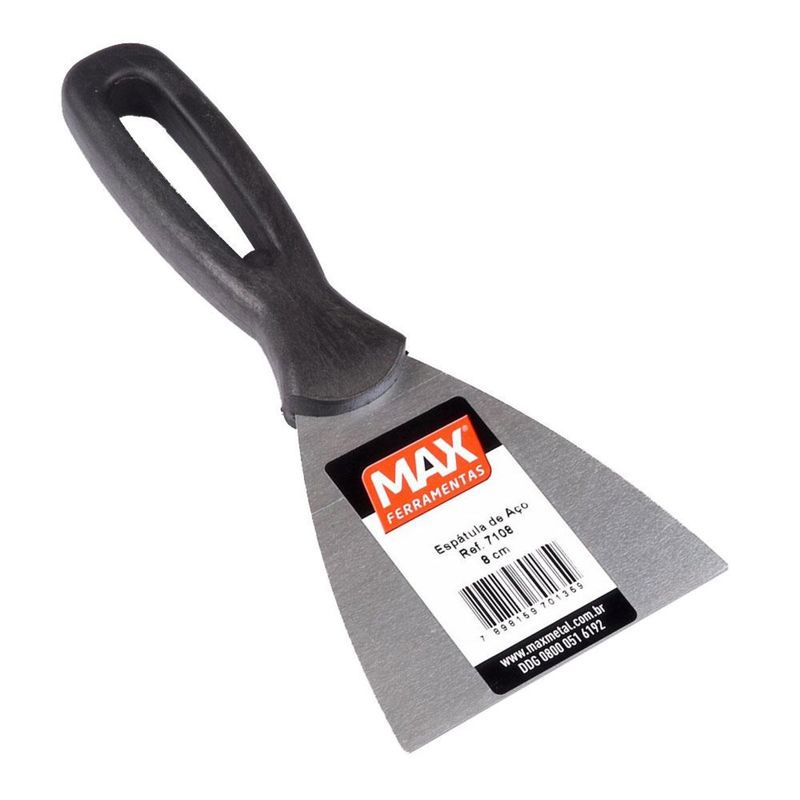 Espatula De Aço Com Cabo Plastico 8cm - Max