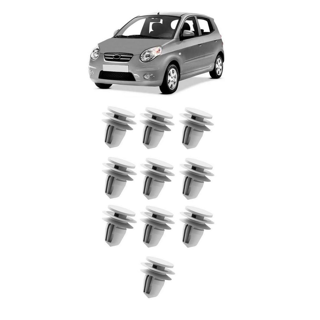 Kit 10 Grampo Presilha do Forro de Porta Picanto 2005 a 2019