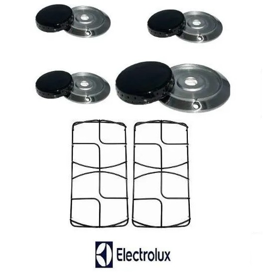 Kit 2 Grelhas E 4 Bocas Fogão Chef Original Electrolux 52sm 3 Pq + 1g Peças Fogão Original