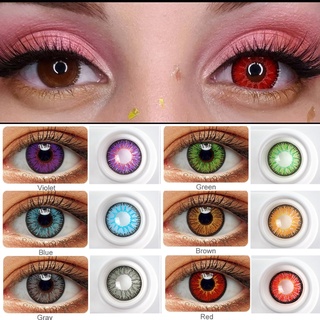 UYAAI 2 Pcs/Par Anime Cosplay Colorido Lentes De Contato Coloridas Azul Verde Multi-Beleza Maquiagem em Oferta na Shopee