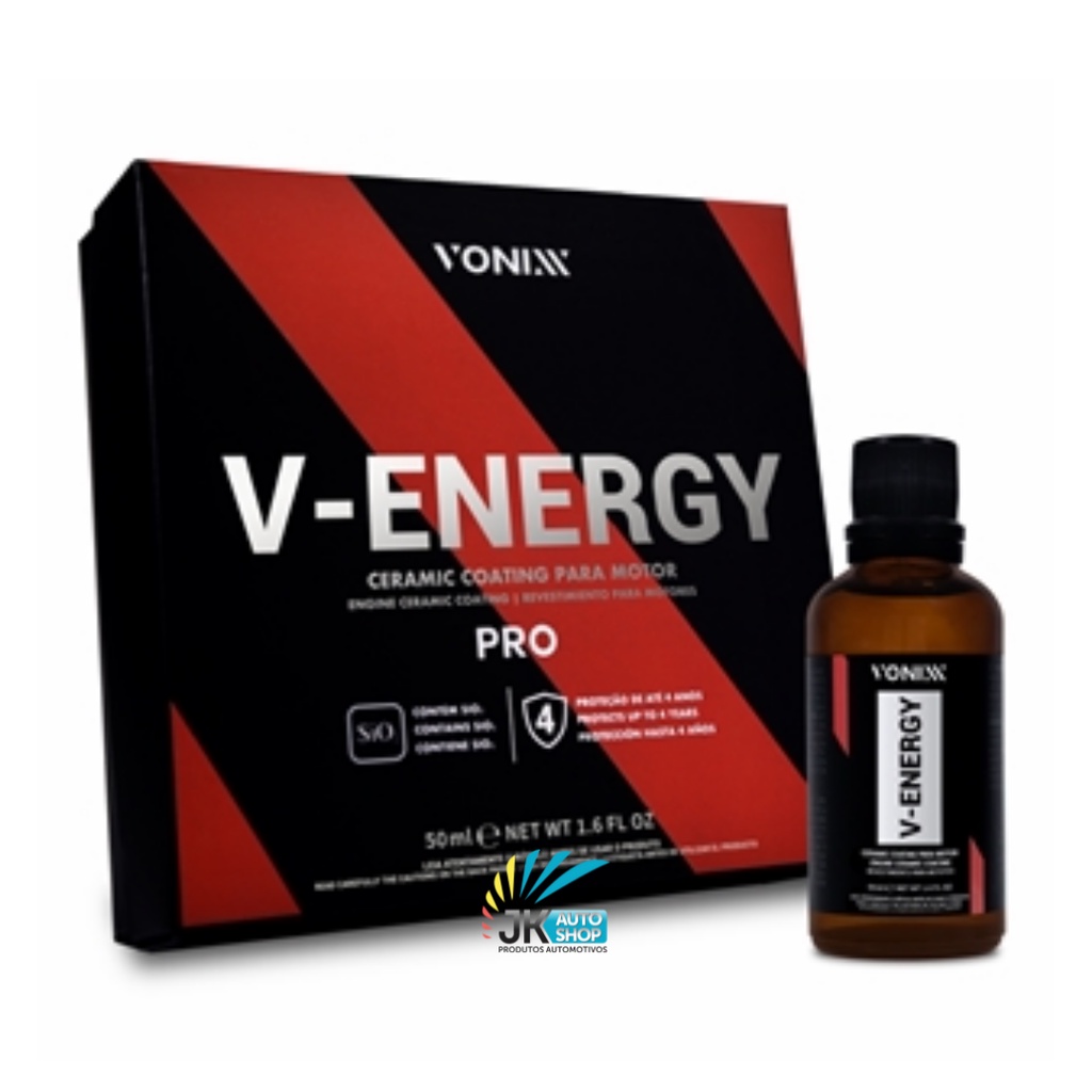 V-Energy Pro 50ml Ceramic Coating Vitrificador Para Motor Vonixx