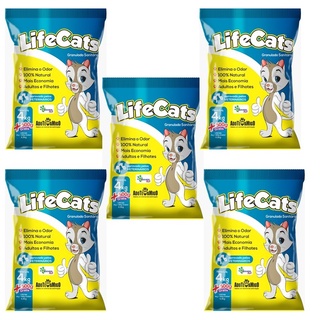 Areia Sanitaria Para Gatos Fardo com 5 Pacote de 4,5KG