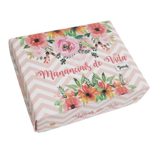 Caixinha de Versículos Diários | Mananciais de Vida | Jovens Floral em Oferta na Shopee