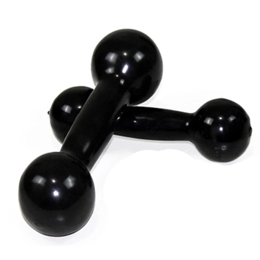 Halter 3kg PVC Emborrachado o Par Rythmoon Preto