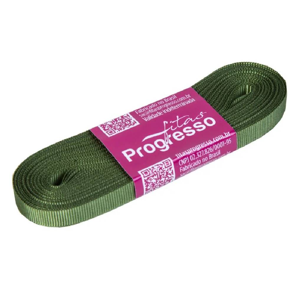 Fita Gorgurão Progresso 7mm nº1 -10m 249 Verde Militar - 1un em Oferta na Shopee