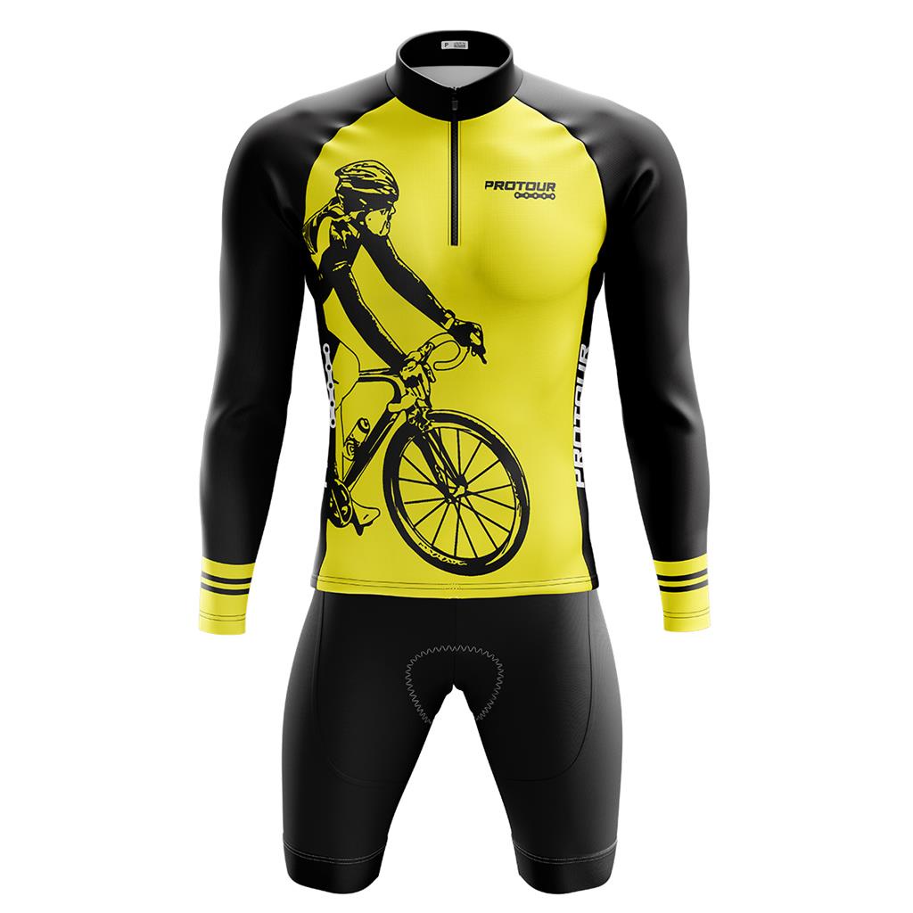 Conjunto Masculino Ciclismo Mountain bike ProTour forro em espuma