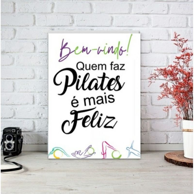 Placa Decorativa Em Mdf Pilates Shopee Brasil