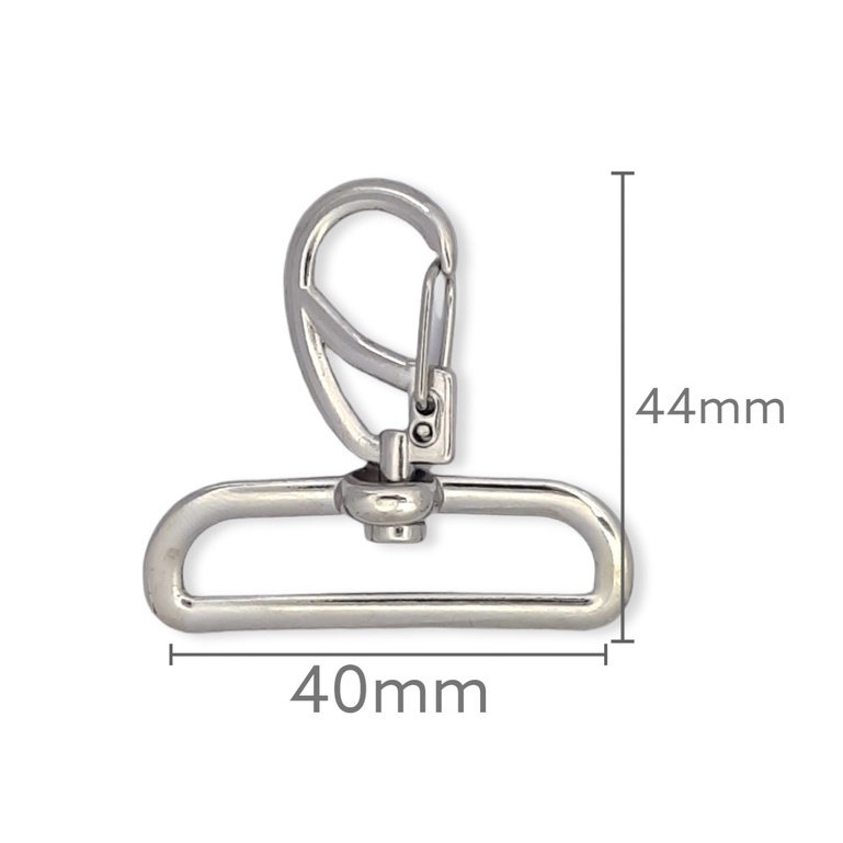 01 Mosquetão para Bolsa 40 mm 4 cm Prata Niquelado ou Dourado Cataforético Bolsas Mochilas em Oferta na Shopee
