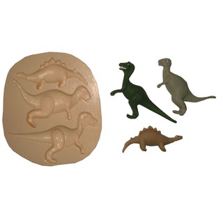 Molde de Silicone cod-B 393 dinossauro- 8x5,5 e 5,5x4,5 e 6,5x3cm - 170g