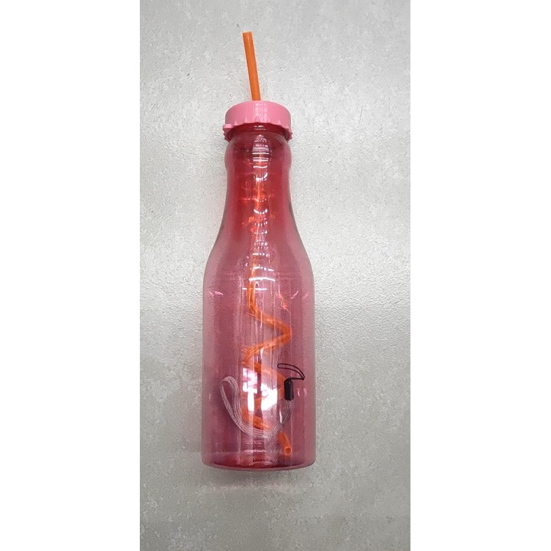 Garrafa Plastica Colorida Com Alça e Canudo em Oferta na Shopee