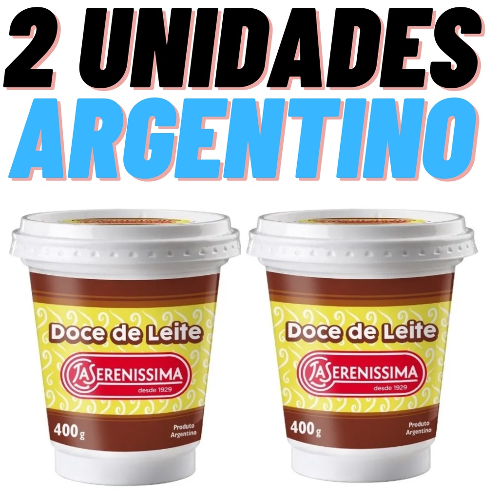 Doce de leite La Serenissima 2 unidades de 400g Argentino