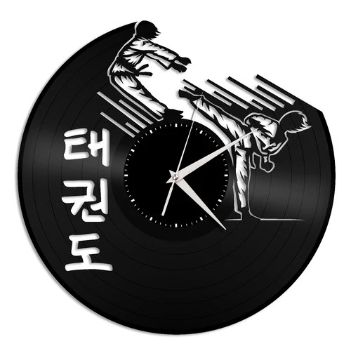 Taekwondo - Relógio Disco De Vinil Decoração