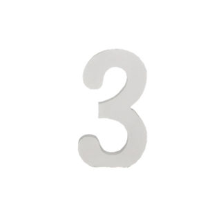 Número Decorativo em MDF  Número 3 (Branca) em Oferta na Shopee