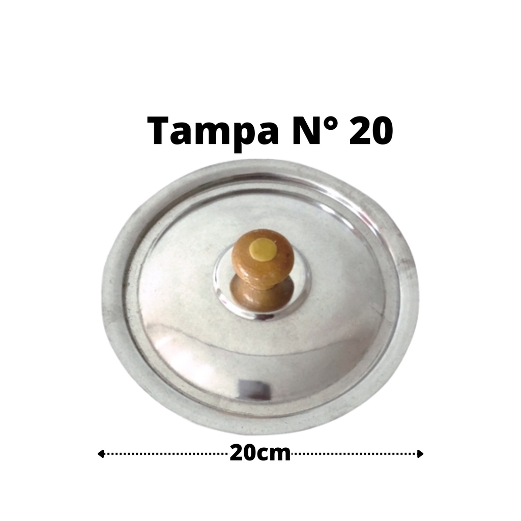 TAMPA DE ALUMINIO NUMERO 20 CM em Oferta na Shopee
