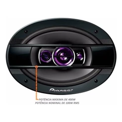Par de Alto Falantes Pioneer 6x9 100RMS 4 Ohms Quadriaxial TS-6960BR