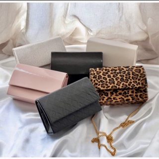 Bolsa Feminina Clutch Bolsinha de Mão com Corrente Transversal Casamento Formatura Festa Balada Baile Couro Brilho em Oferta na Shopee