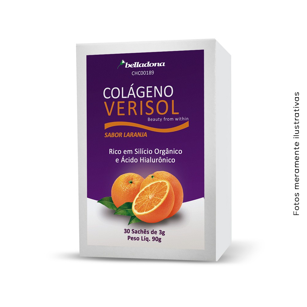 Colágeno Verisol Pro Beauty 30 Sachês sabor Laranja - Rico Silício Orgânico e Ácido Hialurônico