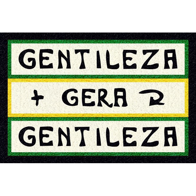 Tapete capacho gentileza gera gentileza 60x40 cm.
