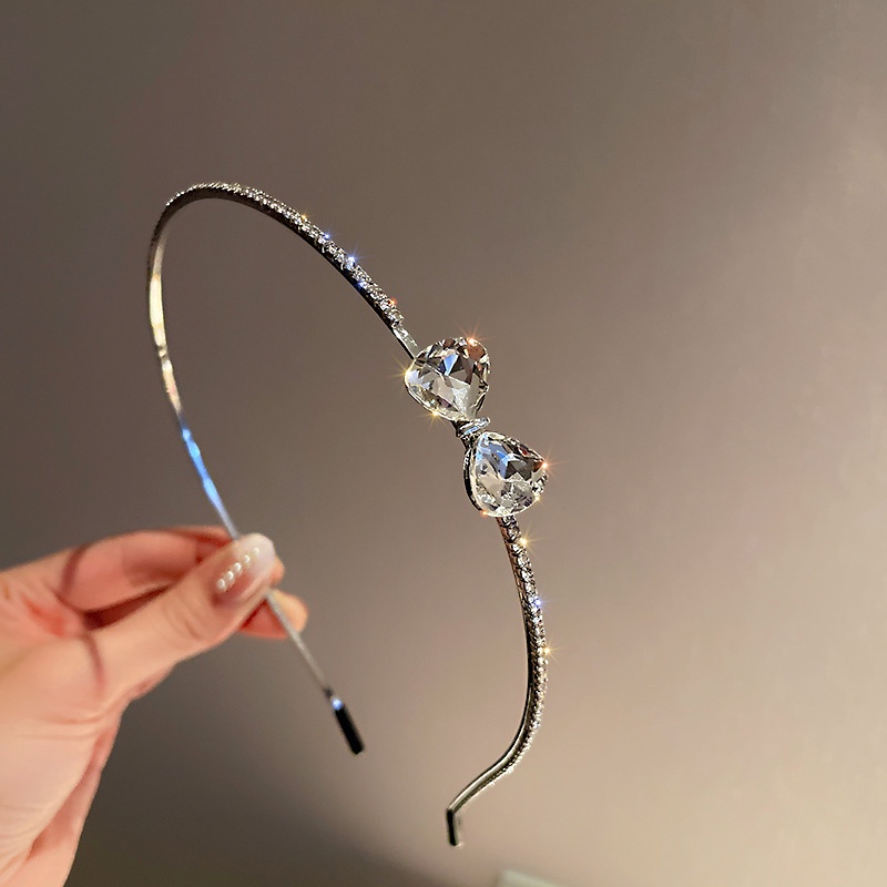 2021 Nova Moda Coreana Simples Personalidade Embutidos Strass Arco Temperamento Feminino headband