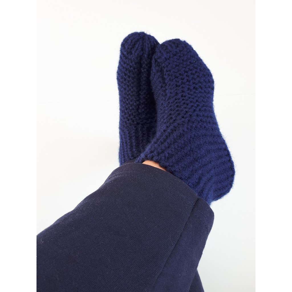 Meia de Lã Adulto - Sapatinho de lã Adulto - Sapatilha de lã Adulto - Sapatinho tricô Adulto - Sapatilha de tricô Adulto