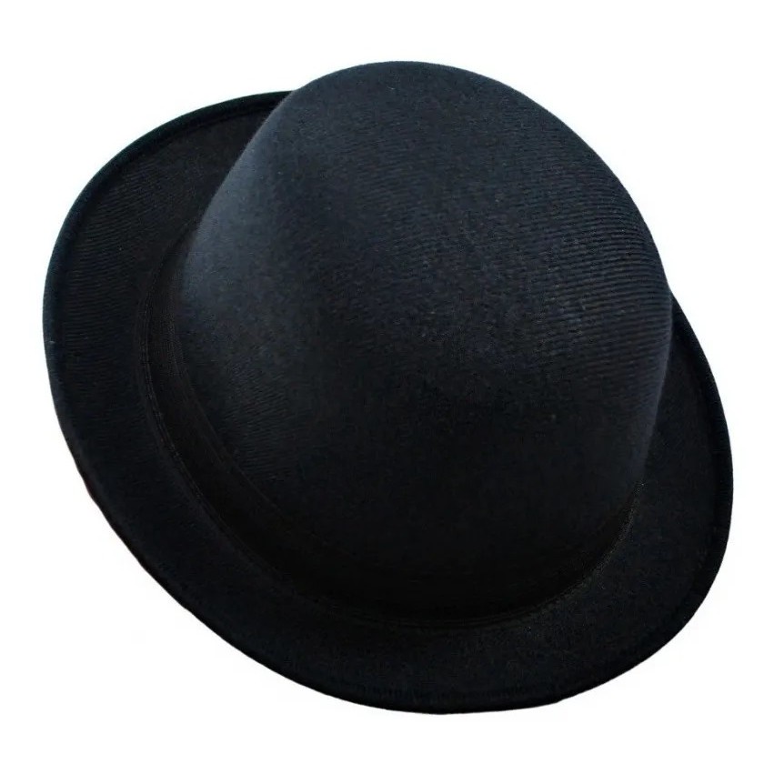 🎩Chapéu Coco Bowler🎩 Chapeu Chaplin Preto Feltro Ótima Qualidade Masculino e Feminino O Melhor Preço Encontra Aqui