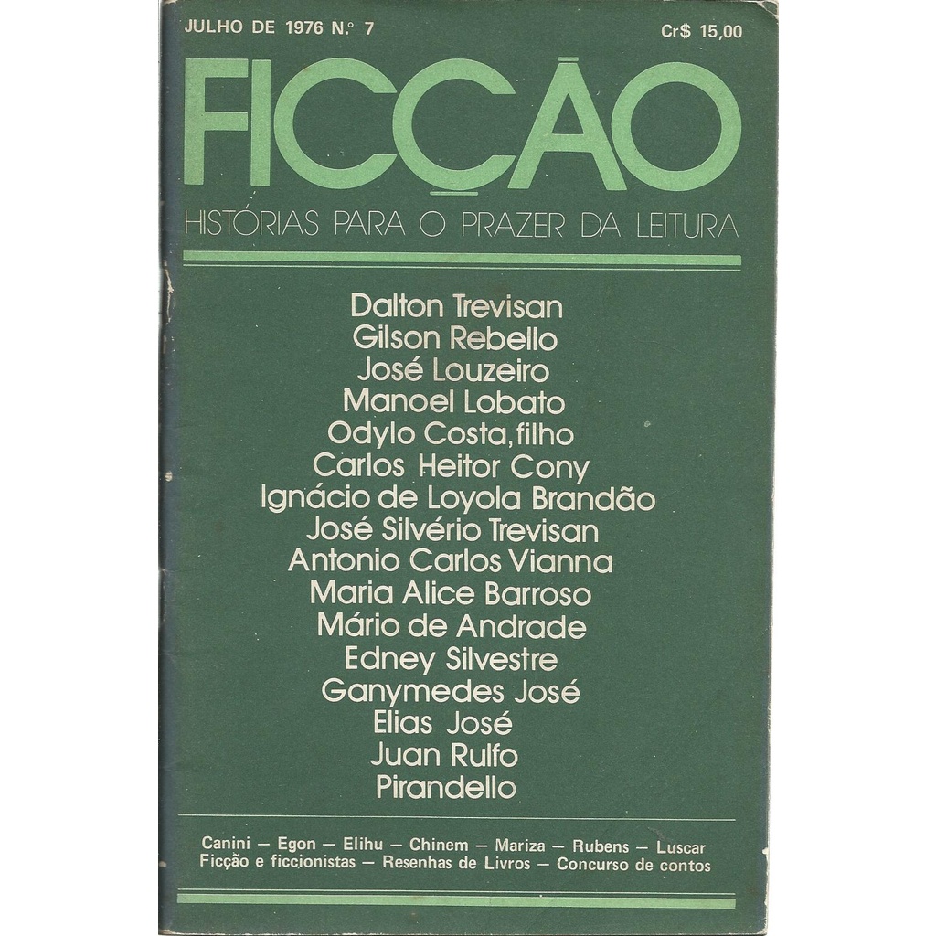 Livro Revista Ficção, Julho de 1976, Nº 7